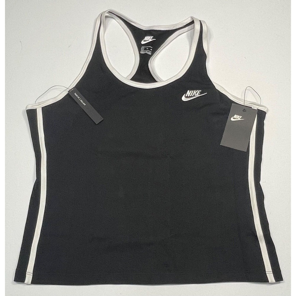 NIKE Women NSW Heritage Tank Black‎ White CJ2464 010 - XL